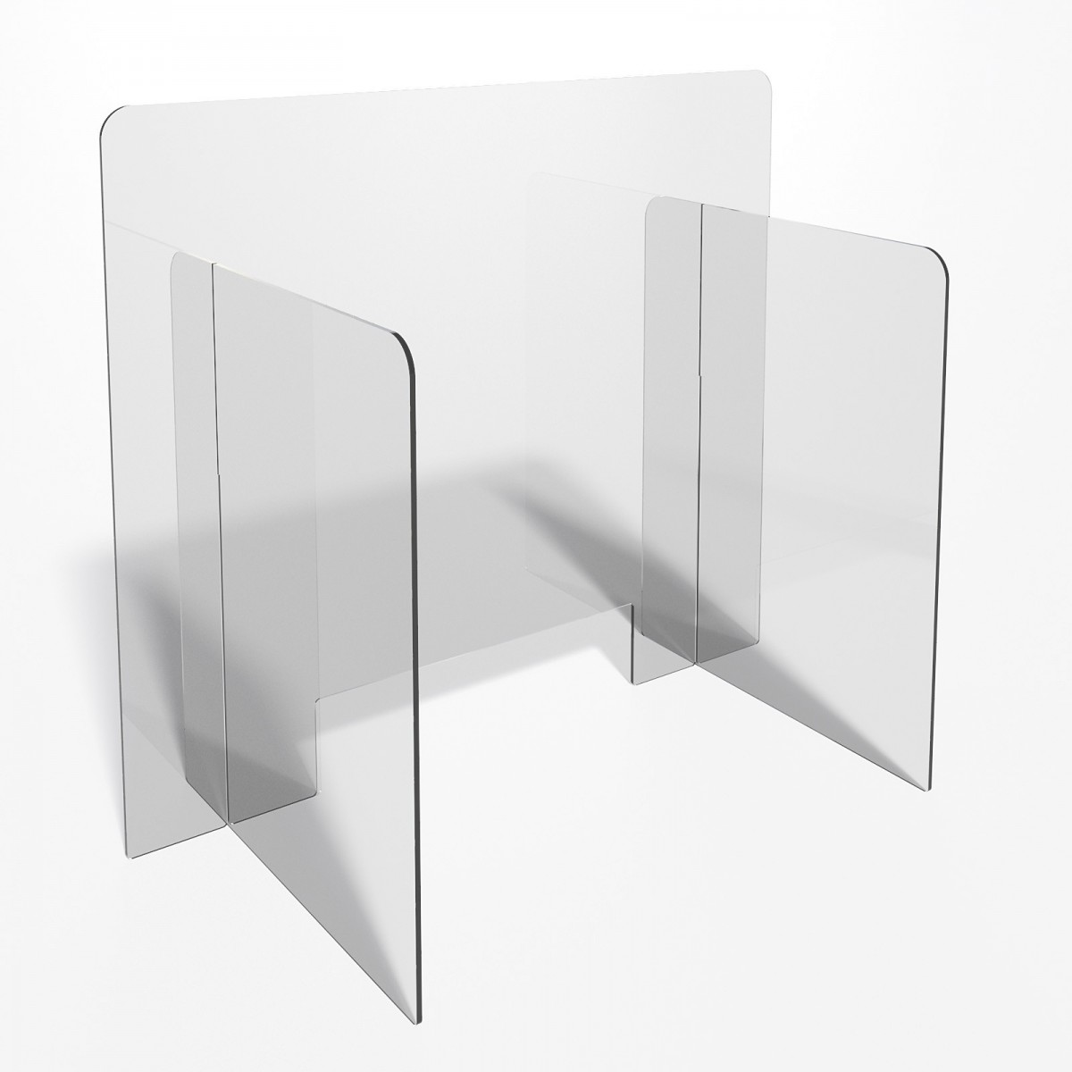 E-707 PAR - Parafiato o pannello separatore in plexiglass trasparente - 80xh70 cm