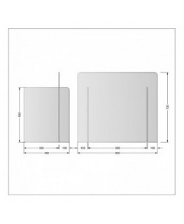 E-707 PAR - Parafiato o pannello separatore in plexiglass trasparente - 80xh70 cm