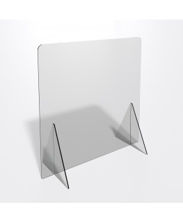 E-689 PAR - Parafiato o pannello separatore in plexiglass trasparente 5 mm - dimensioni: 70xh70 cm