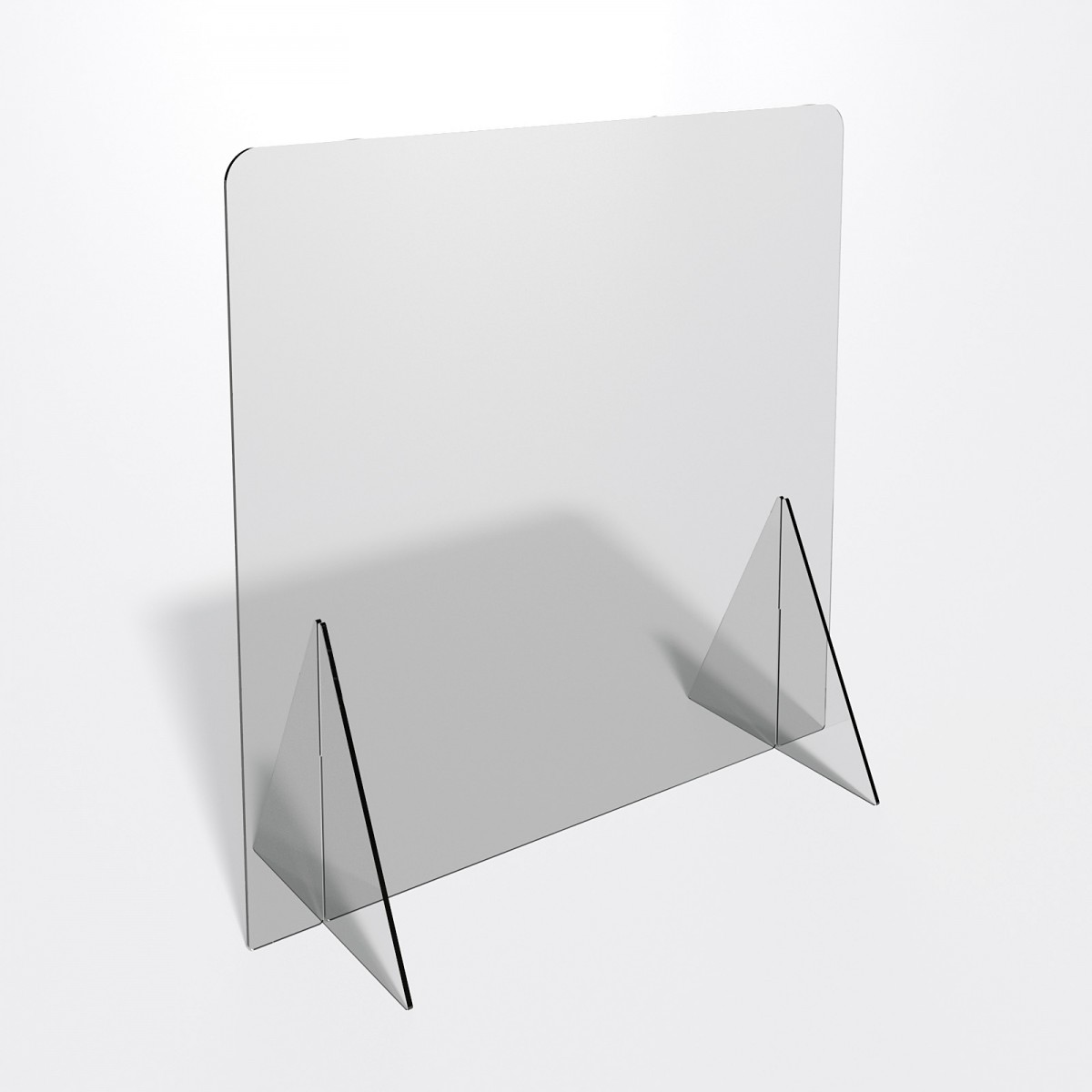 E-689 PAR - Parafiato o pannello separatore in plexiglass trasparente 5 mm - dimensioni: 70xh70 cm