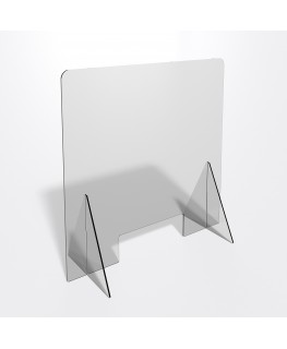 E-692 PAR - Parafiato o pannello separatore in plexiglass trasparente 5 mm - dimensioni: 70xh70 cm
