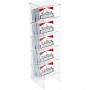 Toonbankdisplay voor versnipperde zakken van transparant plexiglas met schuine plank