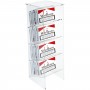 Clear acrylic wall mounted display holder for cut tobacco packets