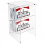 Toonbankdisplay voor versnipperde zakken van transparant plexiglas met schuine plank
