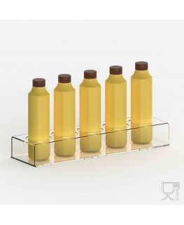 E-691EPT - Espositore porta topping con diametro max 85 mm in plexiglass trasparente a 5 scomparti