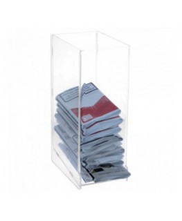 E-230 - Espositore porta buste di trinciato da parete in plexiglass trasparente