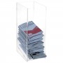 Wall mounted display stand for shredded bag in transparent plexiglass