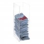 Wanddisplay voor versnipperde zakken in transparant plexiglas