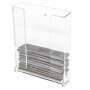 Expositor de pared para tabaco picado en plexiglás transparente