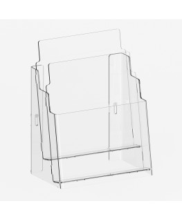 E-723 PDE - Porta depliant A4 da tavolo o da muro a 2 tasche