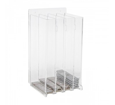 E-235 - Espositore porta cartine per trinciato da parete in plexiglass trasparente