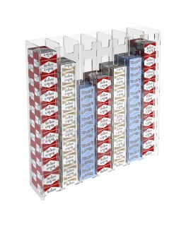 Porte-cigarettes mural en plexiglas transparent pour 20 cigarettes avec 7  colonnes