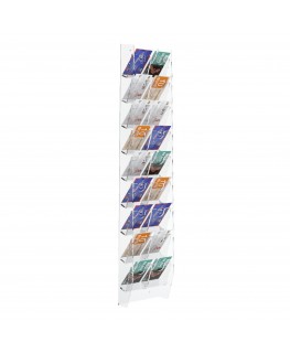 E-286 EPS-H - Espositore schede telefoniche da parete in plexiglass trasparente con 18 tasche