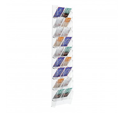 E-286 EPS-H - Espositore schede telefoniche da parete in plexiglass trasparente con 18 tasche