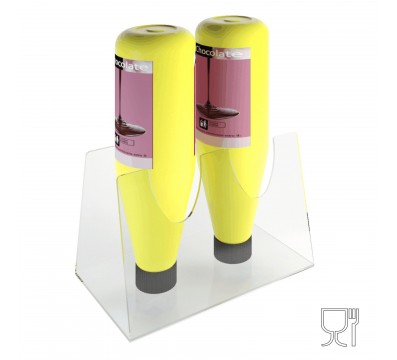 E-308 EPT-A - Espositore porta topping in plexiglass trasparente con 2 Postazioni