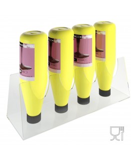 E-308 EPT-C - Espositore porta topping in plexiglass trasparente con 6 Postazioni