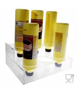 E-310 EPT-A - Espositore porta topping in plexiglass trasparente con 6 Postazioni