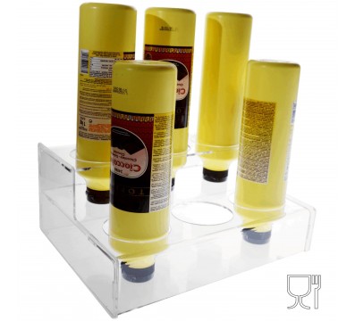 E-310 EPT-A - Espositore porta topping in plexiglass trasparente con 6 Postazioni