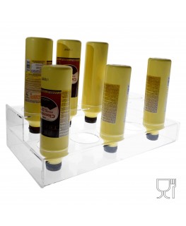 E-310 EPT-C - Espositore porta topping in plexiglass trasparente con 10 Postazioni