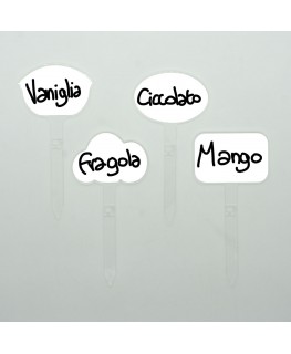 E-025 SG-A - Segnagusti per gelati Tipologia A - Misure: 10 x H20 cm