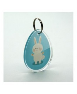 T444 - Portachiavi In Plexiglass Trasparente Goccia