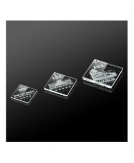 T897 - Portachiavi In Plexiglass Trasparente Inciso Rombo
