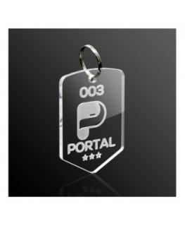 T901 - Portachiavi In Plexiglass Trasparente Inciso Stemma