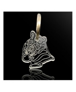 T923 - Portachiavi in Plexiglass Trasparente Inciso Cavallo