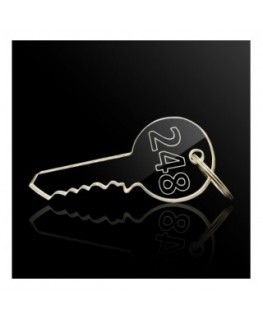 T452 - Portachiavi in Plexiglass Trasparente Inciso Chiave