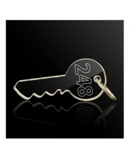 T452 - Portachiavi in Plexiglass Trasparente Inciso Chiave