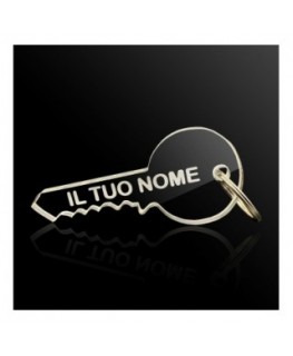 T452 - Portachiavi in Plexiglass Trasparente Inciso Chiave