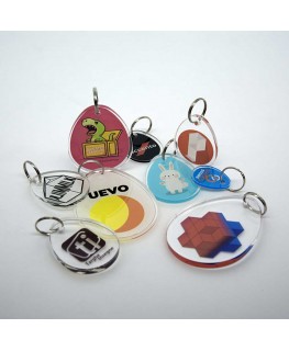 T444 - Portachiavi In Plexiglass Trasparente Goccia