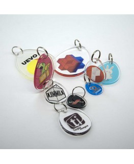 T444 - Portachiavi In Plexiglass Trasparente Goccia