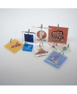 T445 - Portachiavi in Plexiglass Trasparente Quadrato