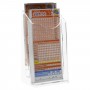 Expositor de mostrador para tarjetas en plexiglás transparente