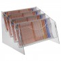 Countertop display for cards in transparent plexiglass