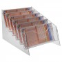 Countertop display for cards in transparent plexiglass