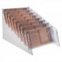 Countertop display for cards in transparent plexiglass