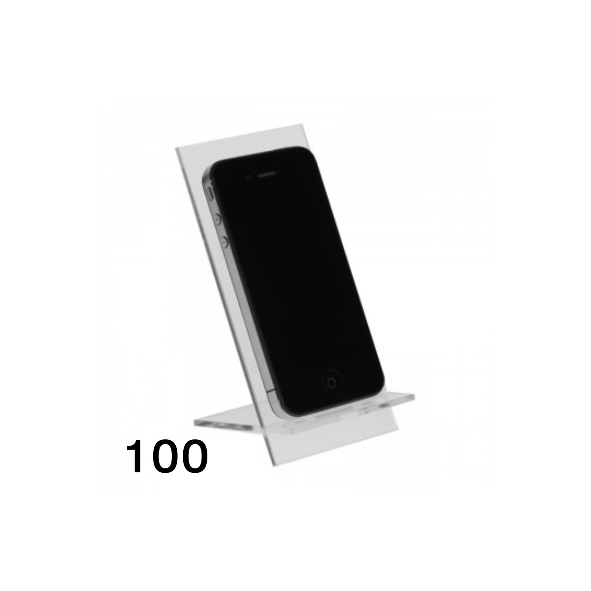 E-123 PCE-G-100 - 100 Espositore in plexiglass per cellulari / smartphone - Misura: 7x9x H12 cm