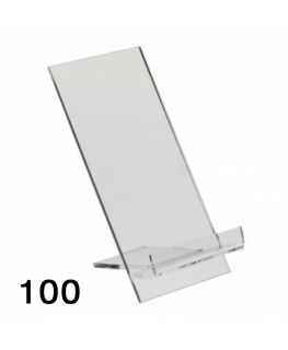 E-123 PCE-F-100 - 100 Espositore in plexiglass per cellulari / smartphone - Misura: 7x10x H12 cm