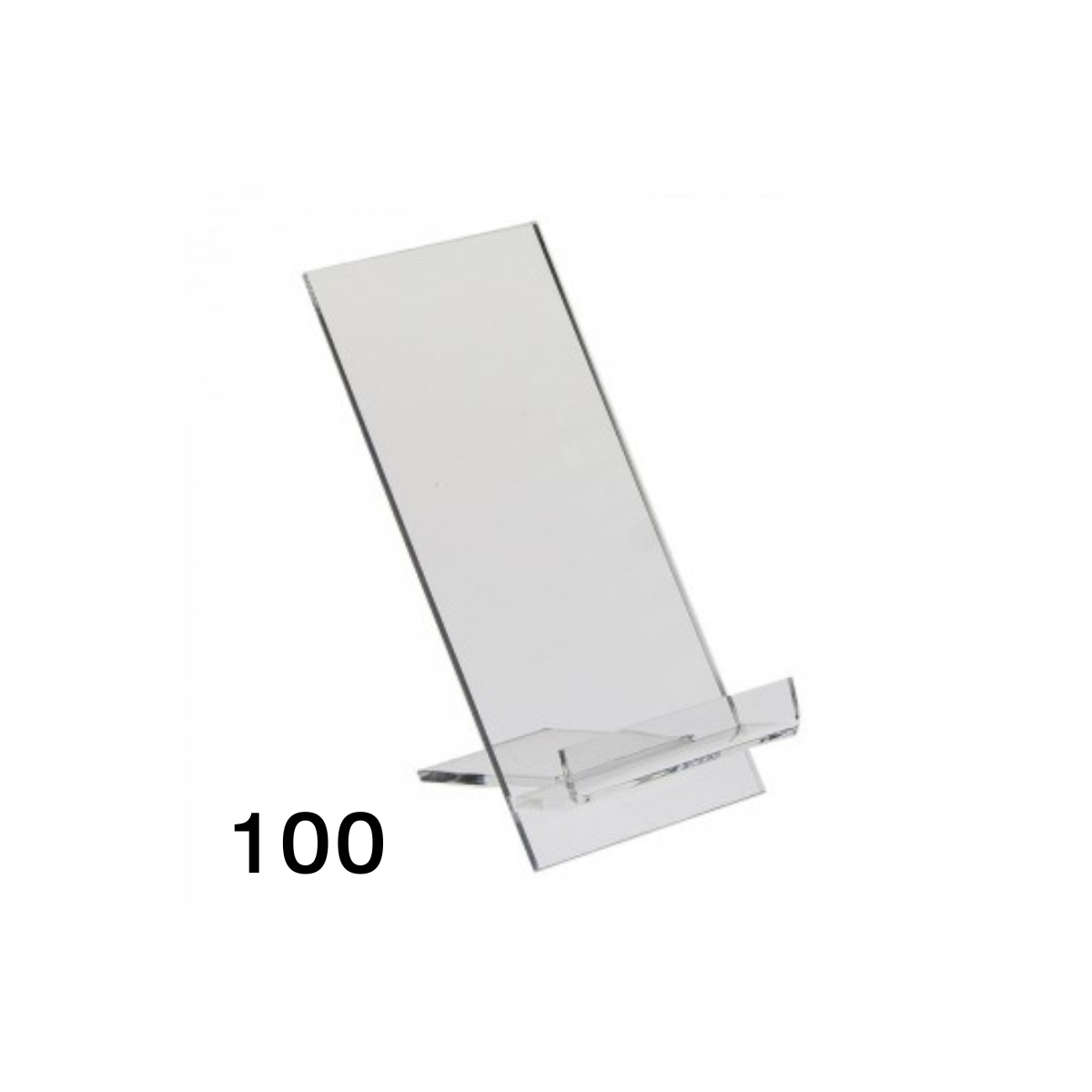 E-123 PCE-F-100 - 100 Espositore in plexiglass per cellulari / smartphone - Misura: 7x10x H12 cm