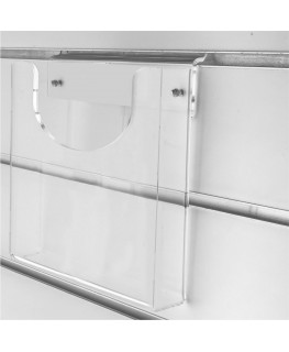 Clear Acrylic horizontal slatwall multipurpose shelf