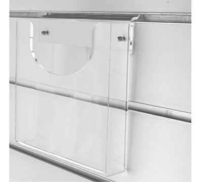 Clear Acrylic horizontal slatwall multipurpose shelf