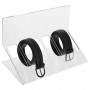 Expositor para cinturones en plexiglás transparente