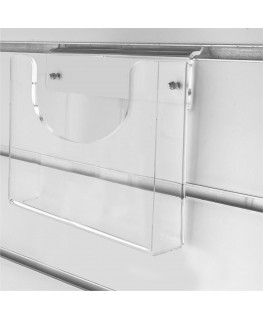 Clear Acrylic horizontal slatwall multipurpose shelf