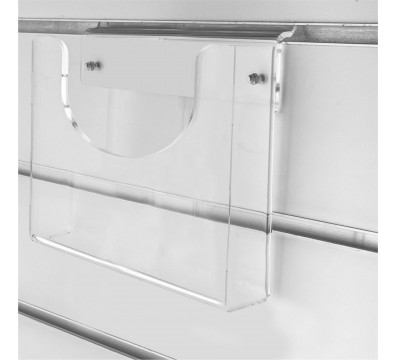 Clear Acrylic horizontal slatwall multipurpose shelf