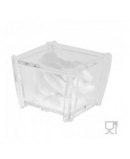 E-122 SCA-A - Scatoline porta confetti in plexiglass trasparente - 1 scomparto - 5 x 5