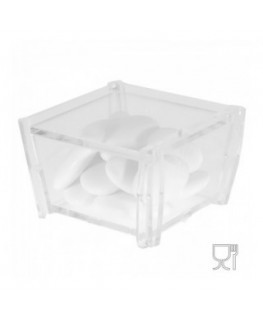 E-122 SCA-B - Scatoline porta confetti in plexiglass trasparente - 1 scomparto - 6 x 6