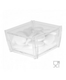 E-122 SCA-C - Scatoline porta confetti in plexiglass trasparente - 1 scomparto - 7 x 7