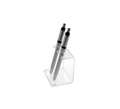 E-128 EPE-B - Portapenne in plexiglass trasparente - 2 postazioni